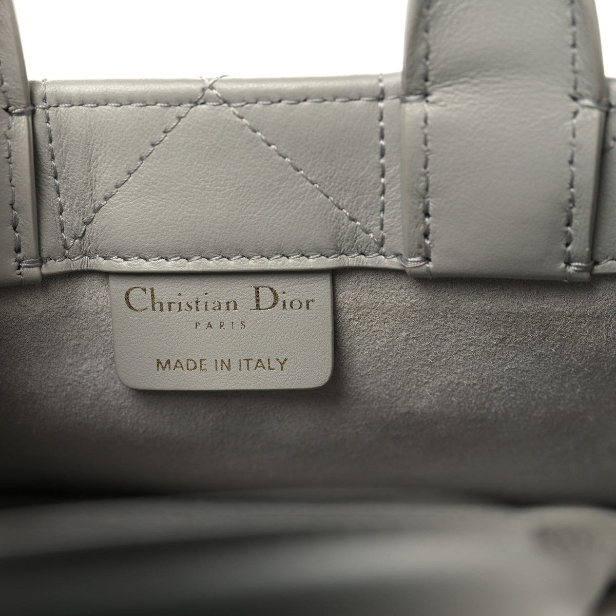 Calfskin Macrocannage Mini Book Tote Grey AT My store