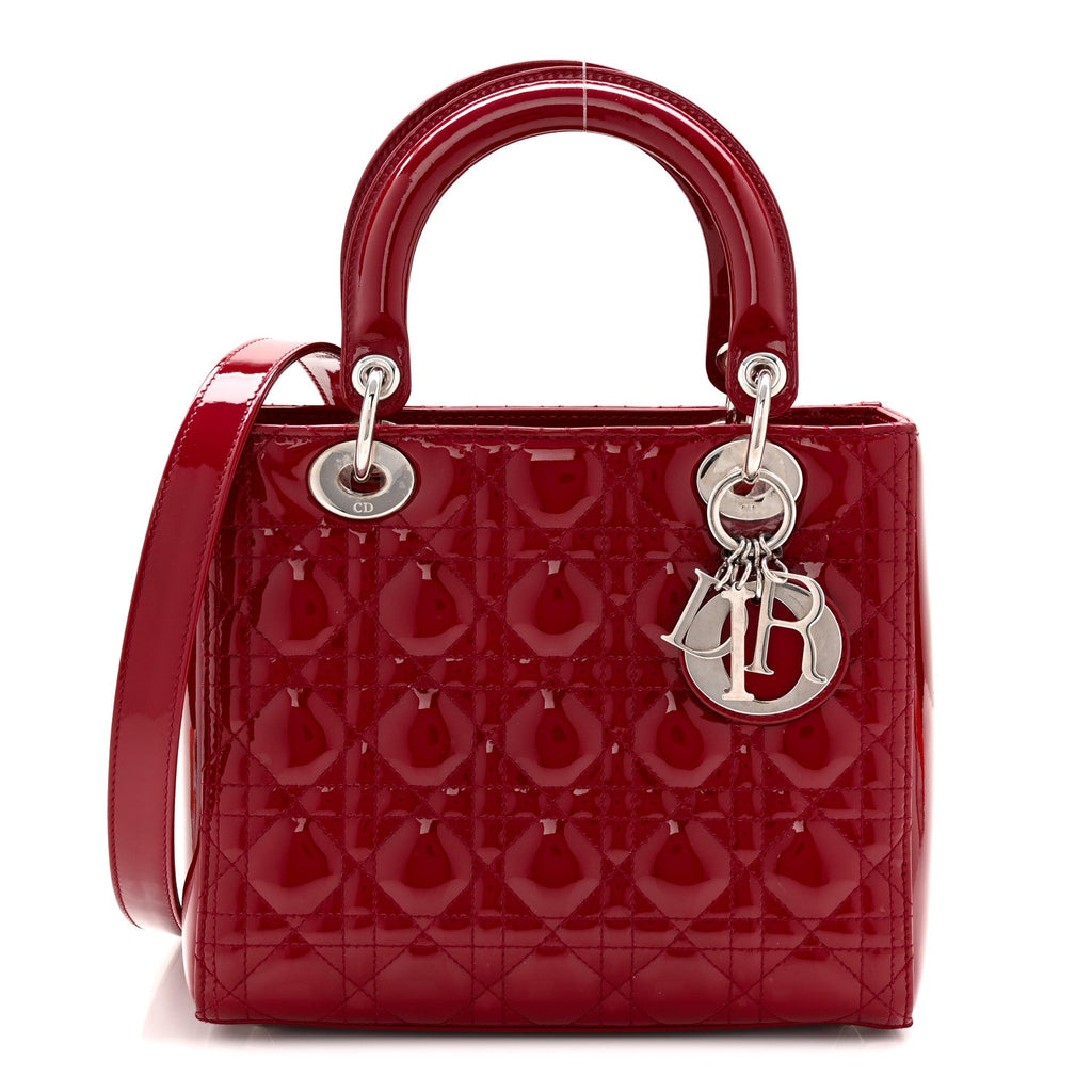 Patent Cannage Medium Lady Dior Red AT My store