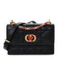 Lambskin Enamel Macrocannage Dioramour Mini Miss Caro Bag Black Red AT My store