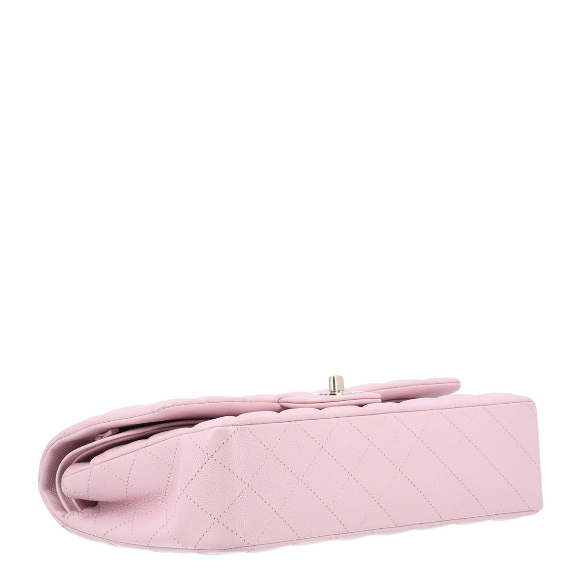 Caviar Quilted Medium Double Flap Light Pink At My store