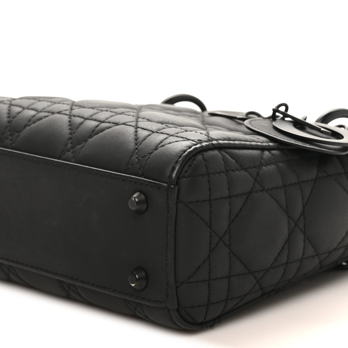 Ultra Matte Calfskin Cannage Mini Lady Dior Black AT My store