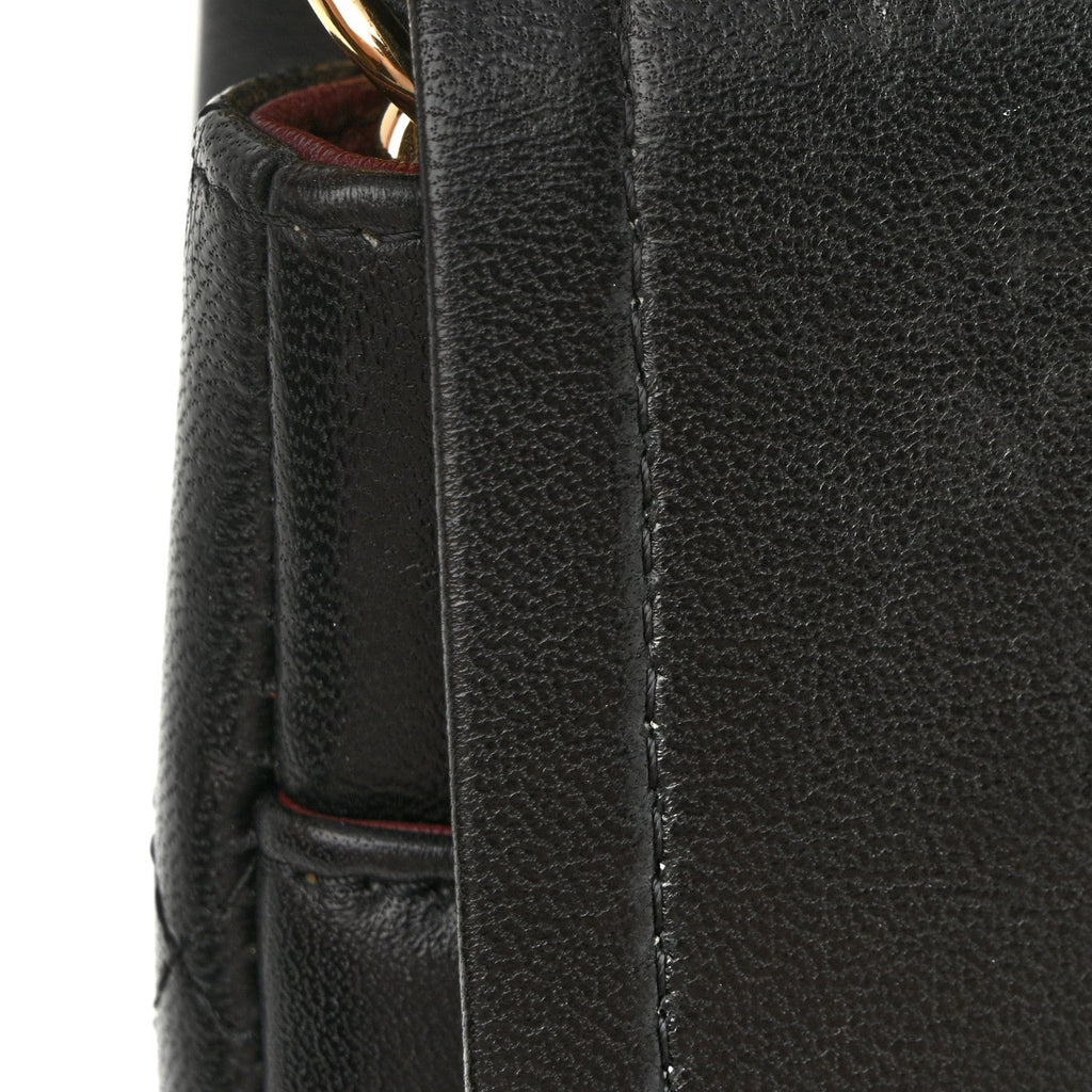 Lambskin Quilted Jumbo Double Flap Black At My store
