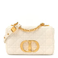 Grained Calfskin Cannage Small Caro Bag White AT My store