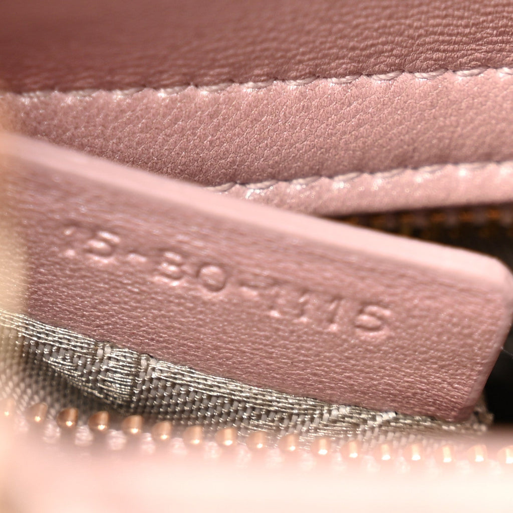 Metallic Lambskin Cannage Mini Lady Dior Lotus AT My store