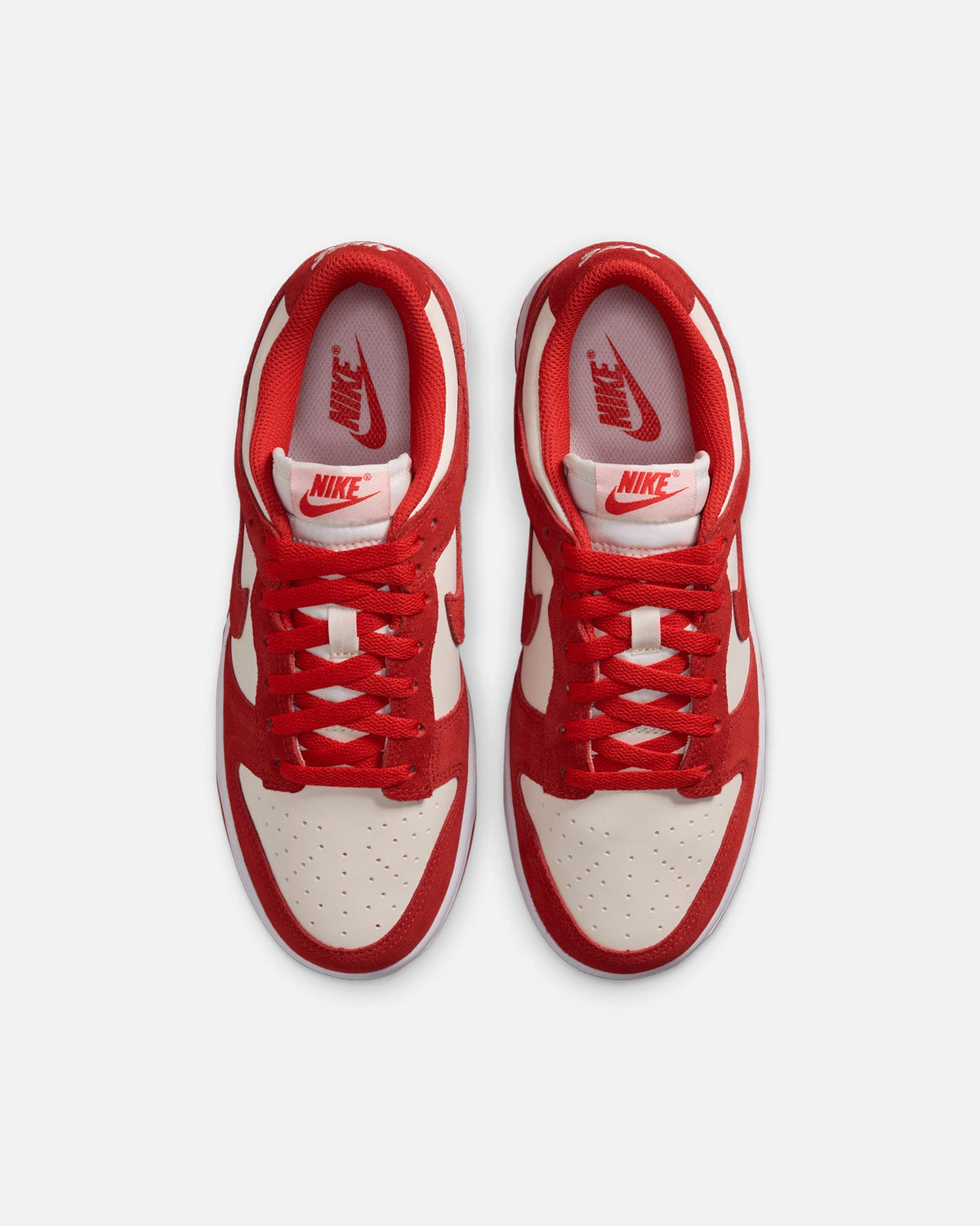 Top Seller Nike Women's Dunk Low Suede Sail/Lt Crimson-White-Metallic Silver
