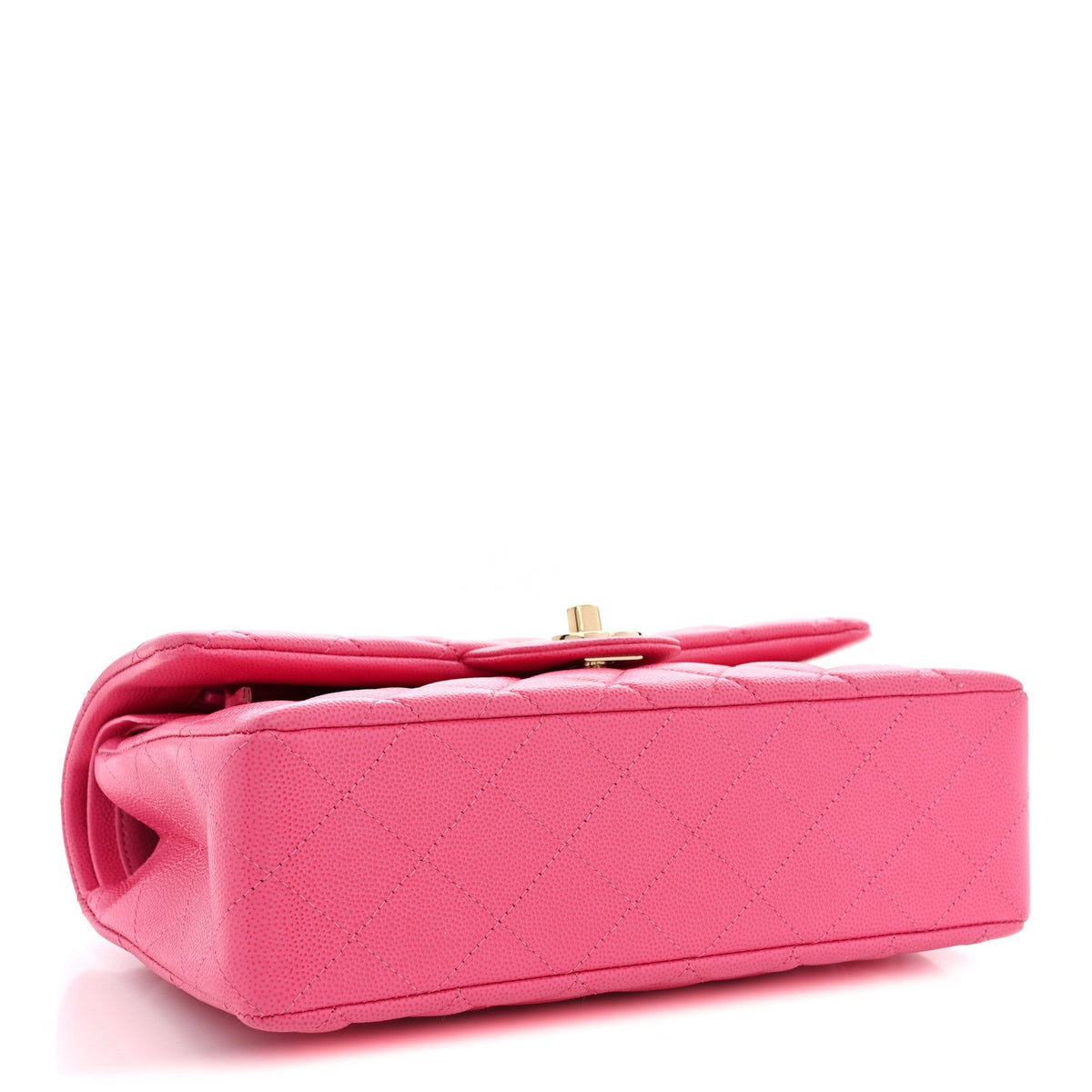 Caviar Quilted Small Double Flap Pink At My store