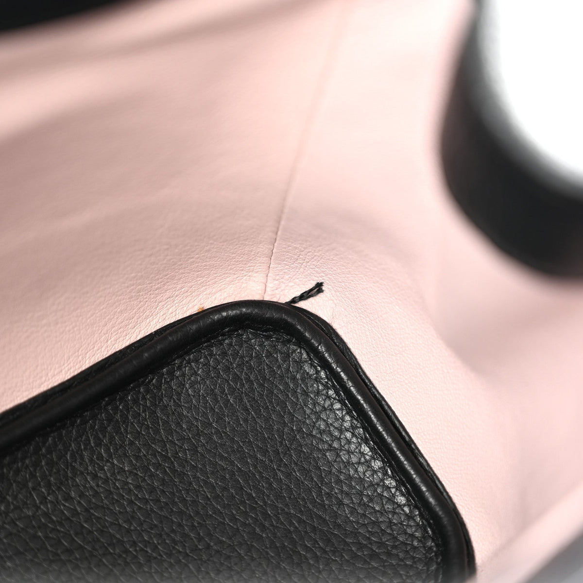 Grained Calfskin Small Open Bar Tote Black AT My store