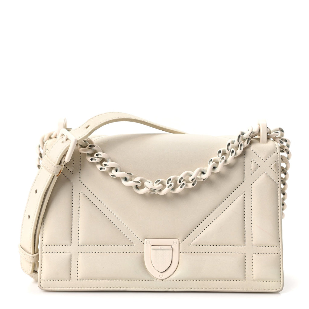 Ultra Matte Calfskin Small Diorama Flap Bag White AT My store