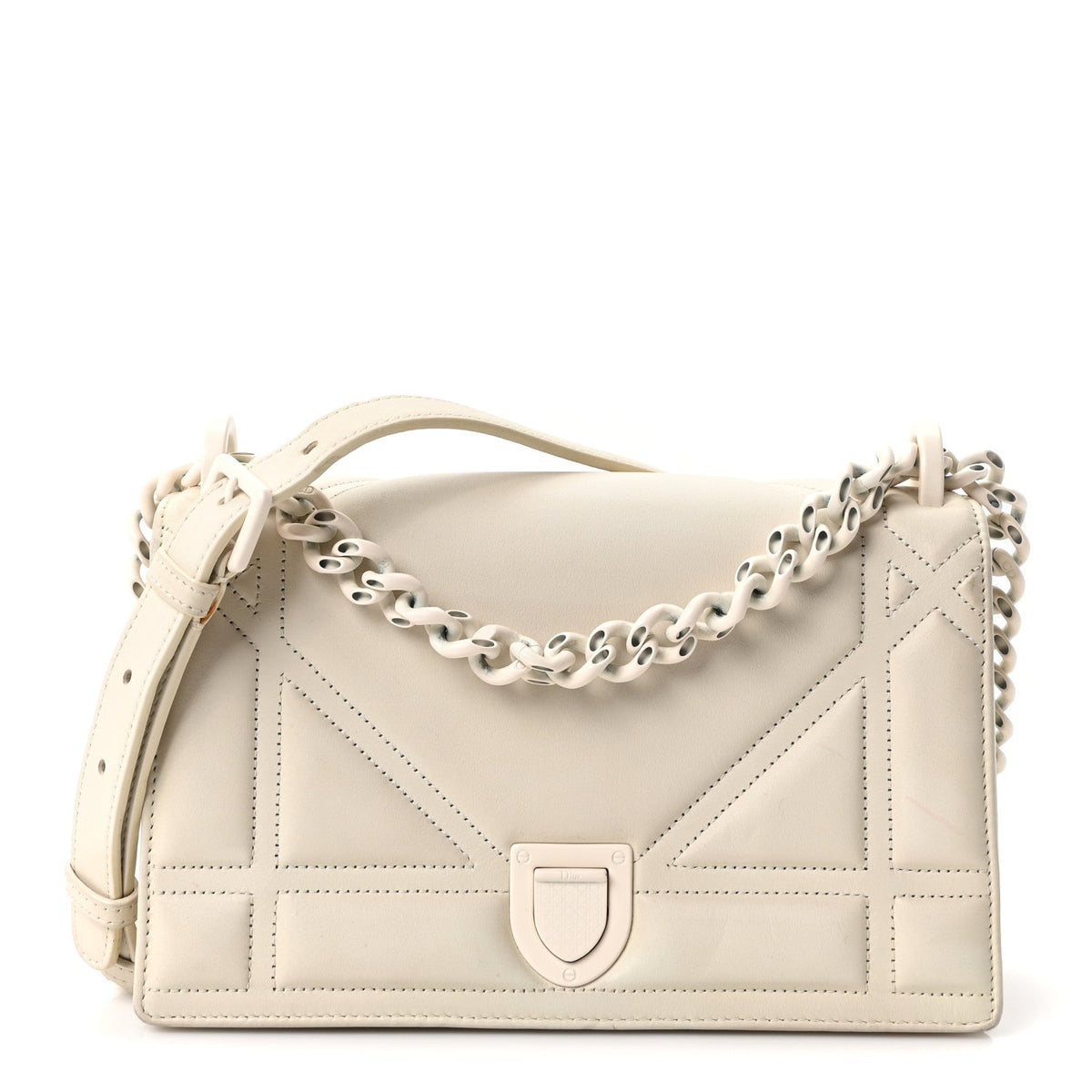 Ultra Matte Calfskin Small Diorama Flap Bag White AT My store