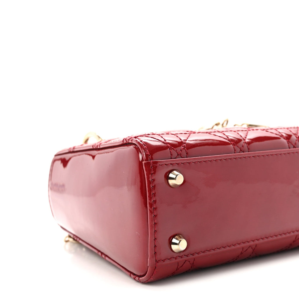 Patent Cannage Mini Lady Dior Red AT My store