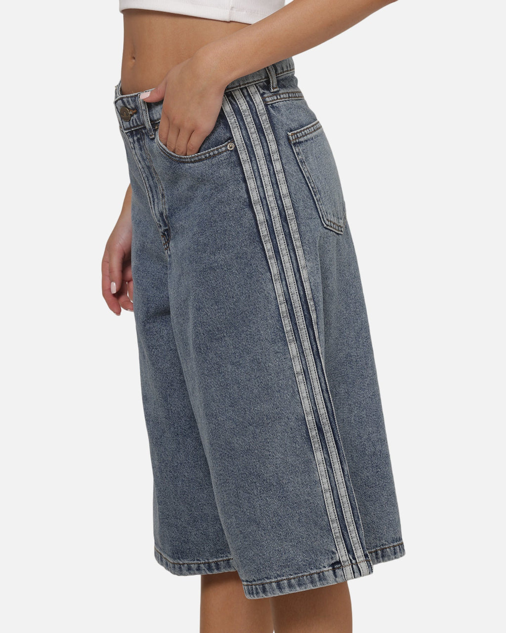 Best-Selling Adidas Women's Jorts Worn Blue