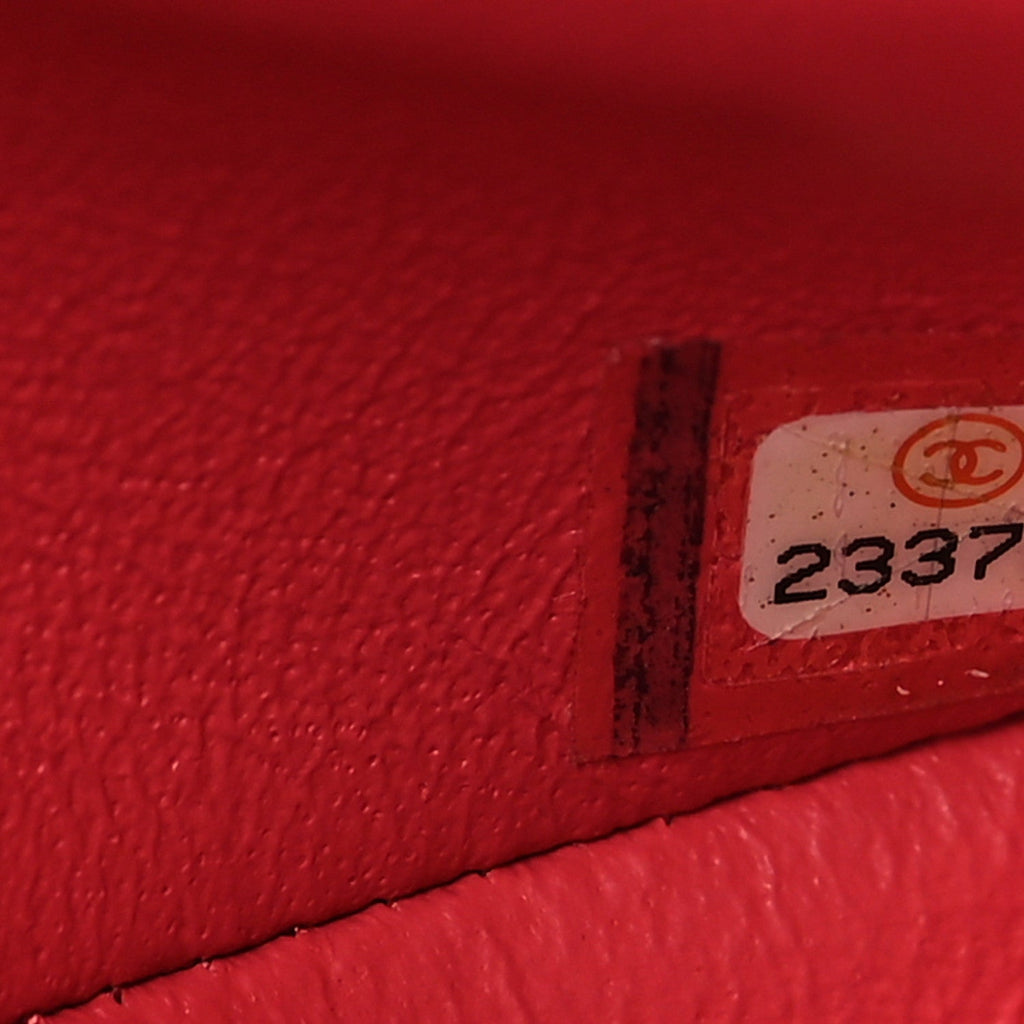 Caviar Quilted Medium Double Flap Red At My store