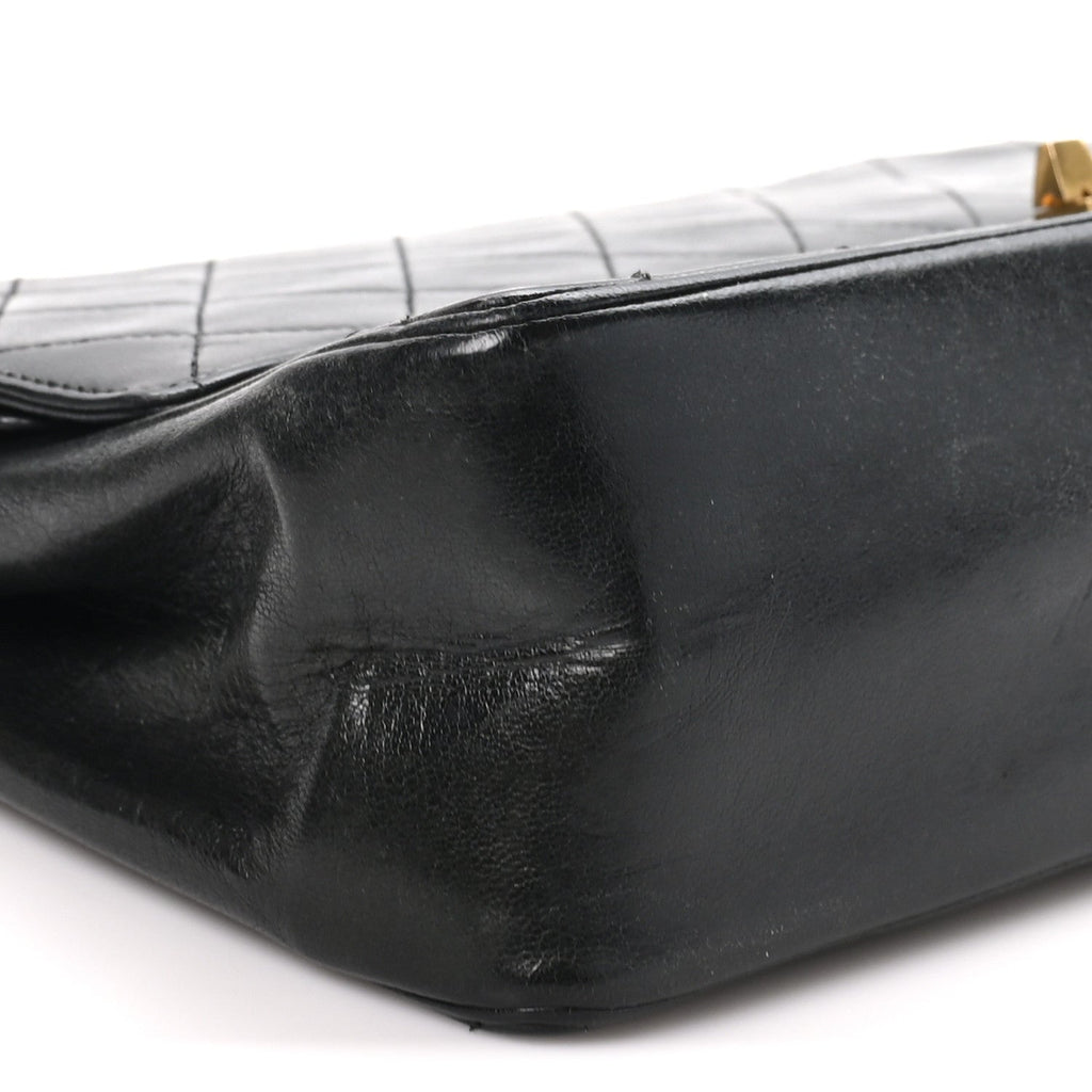 Lambskin Quilted Medium Double Flap Bijoux Chain Black At My store
