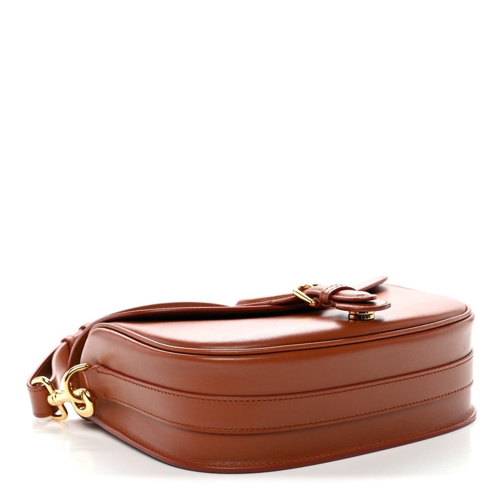 Box Calfskin Medium Bobby Flap Dark Tan AT My store