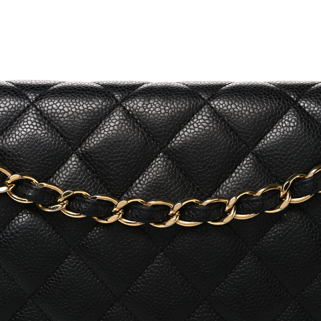 Caviar Quilted Maxi Double Flap Black At My store