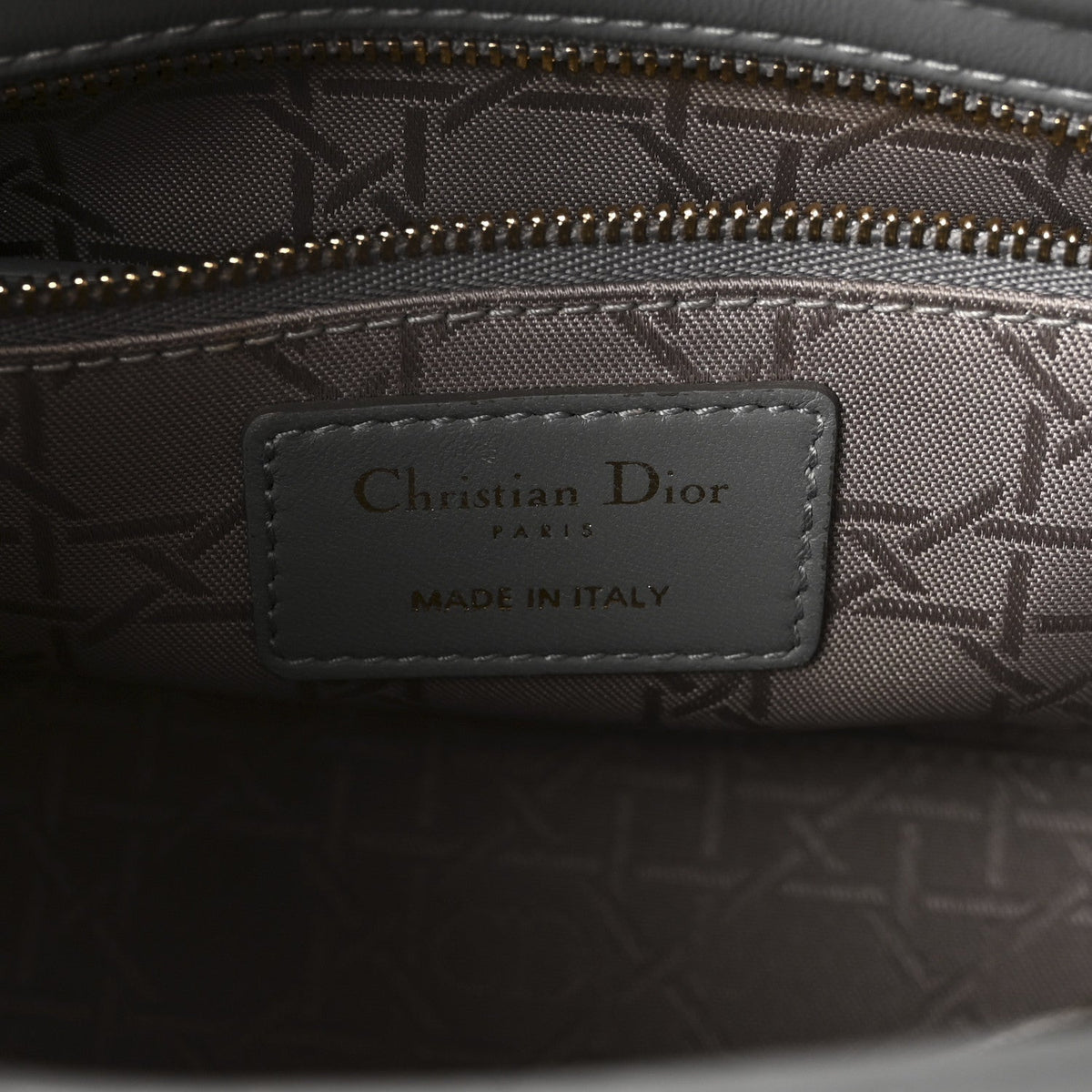 Lambskin Cannage Small My Lucky Badges My Lady Dior Grey AT My store