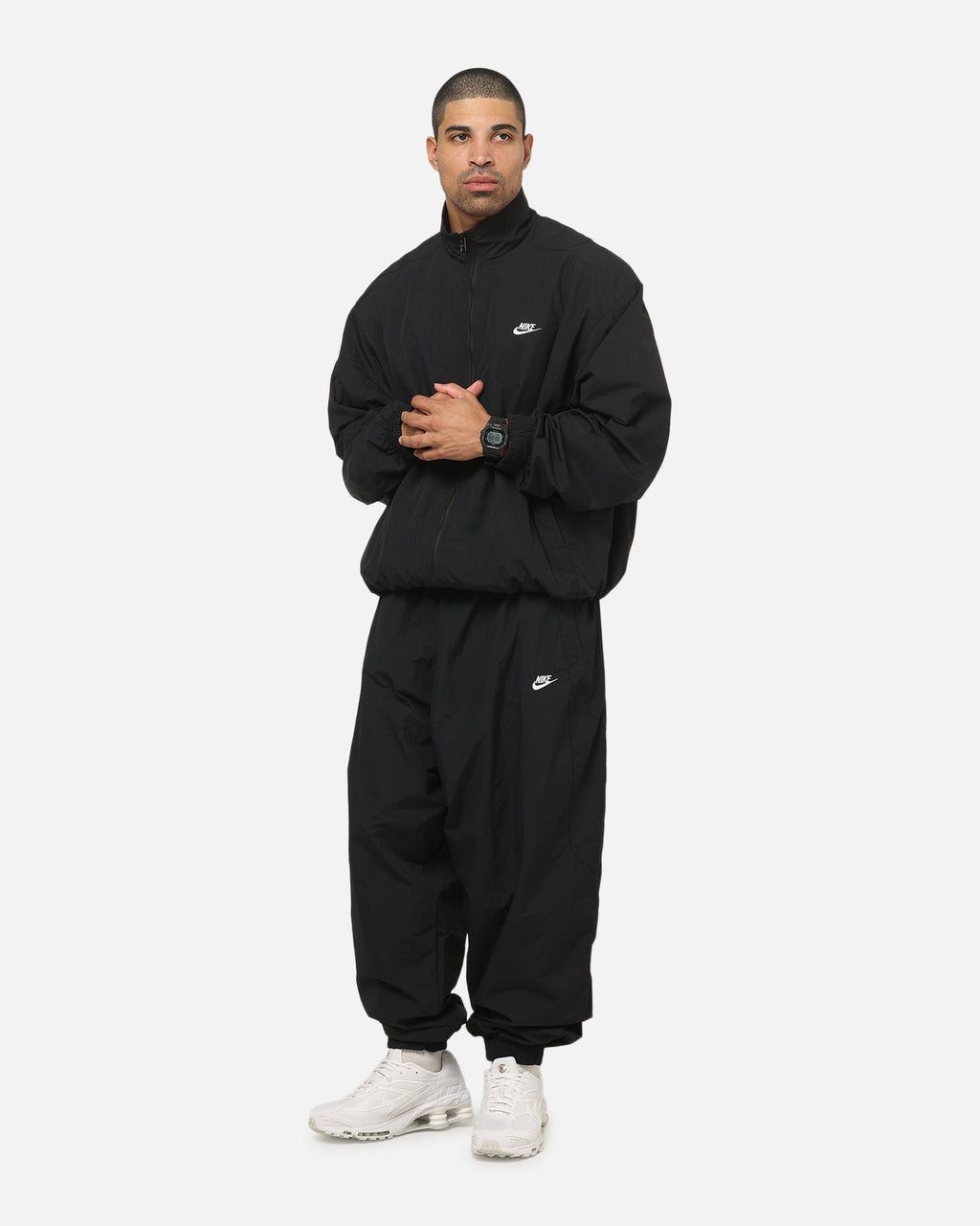 Top Seller Nike Club Woven Oversized Track Pants Black