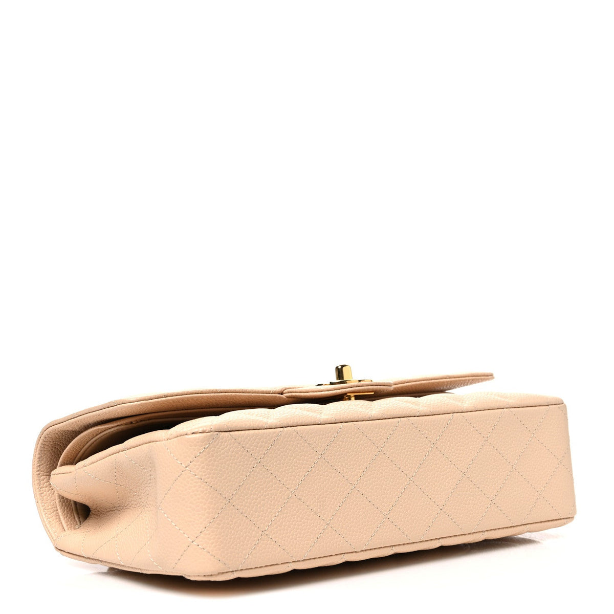 Caviar Quilted Medium Double Flap Beige Beige Clair At My store