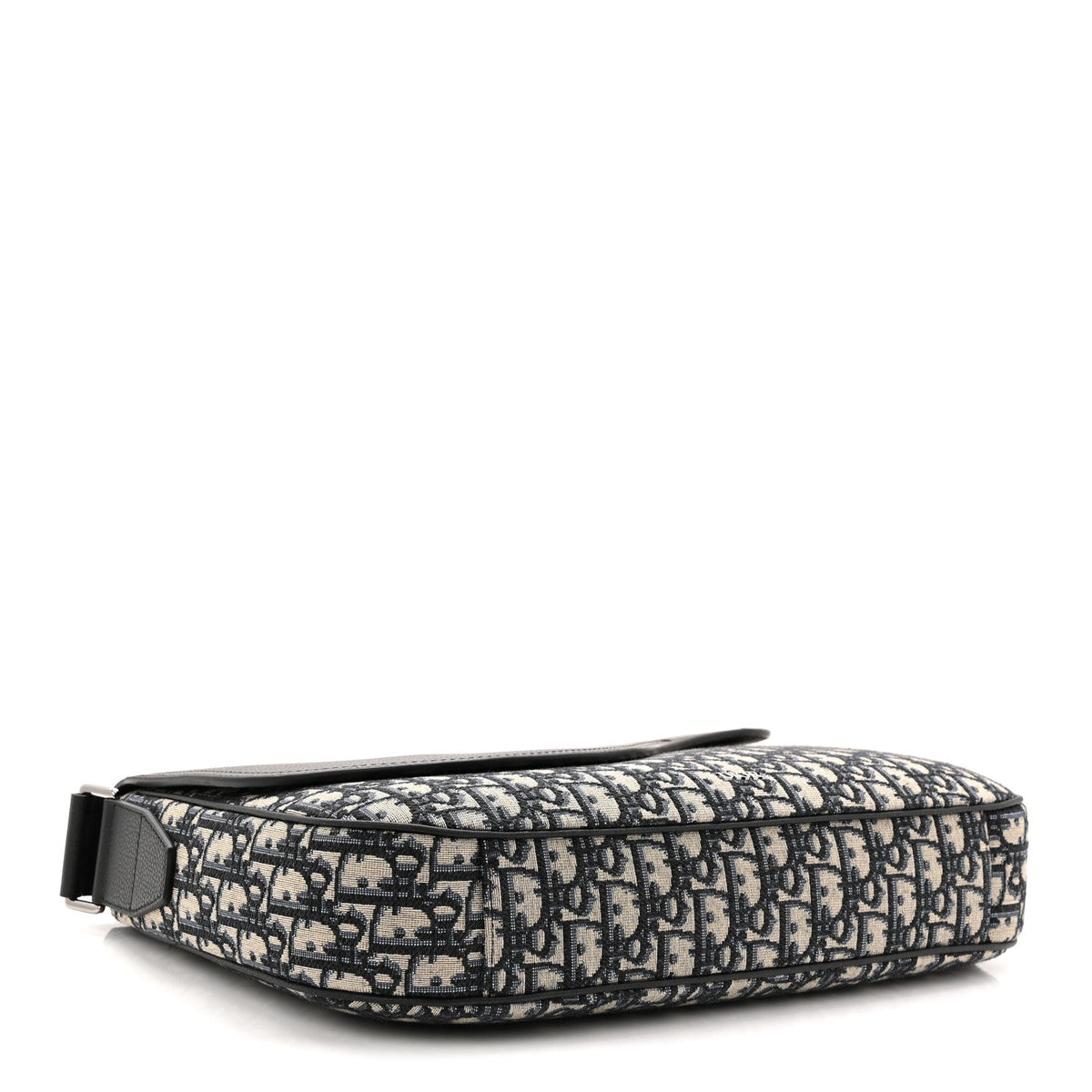 Grained Calfskin Oblique Saddle Messenger Black AT My store