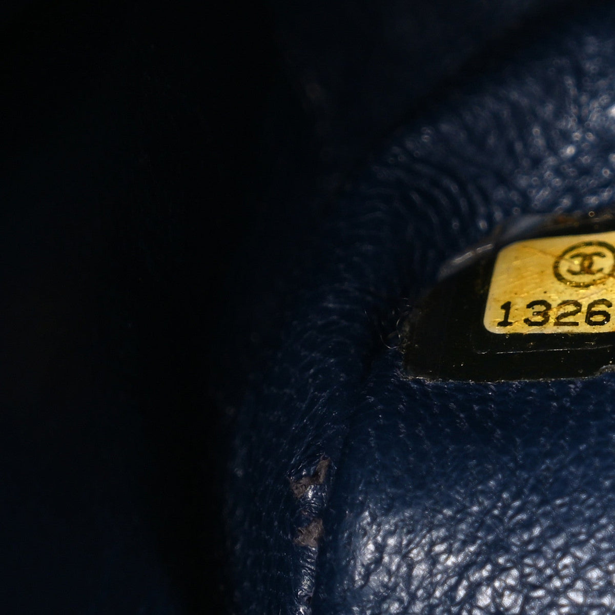 Lambskin Quilted Medium Double Flap Navy At My store