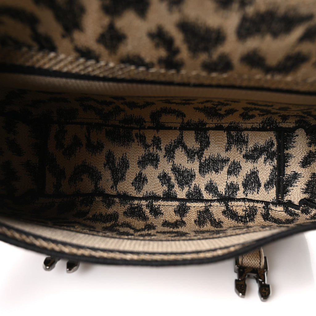 Canvas Mizza Embroidered Small Diorcamp Messenger Beige AT My store