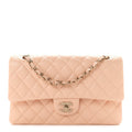 Caviar Quilted Medium Double Flap Light Pink At My store