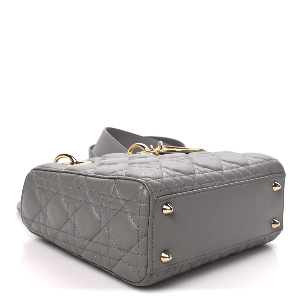 Lambskin Cannage Small My ABCDior Lady Dior Grey AT My store