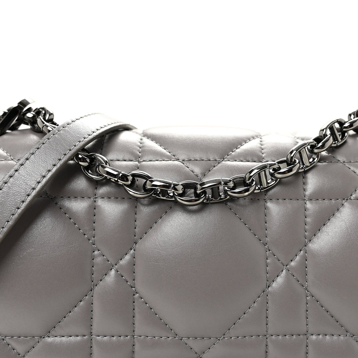 Calfskin Macrocannage Medium Caro Bag Iron Grey AT My store