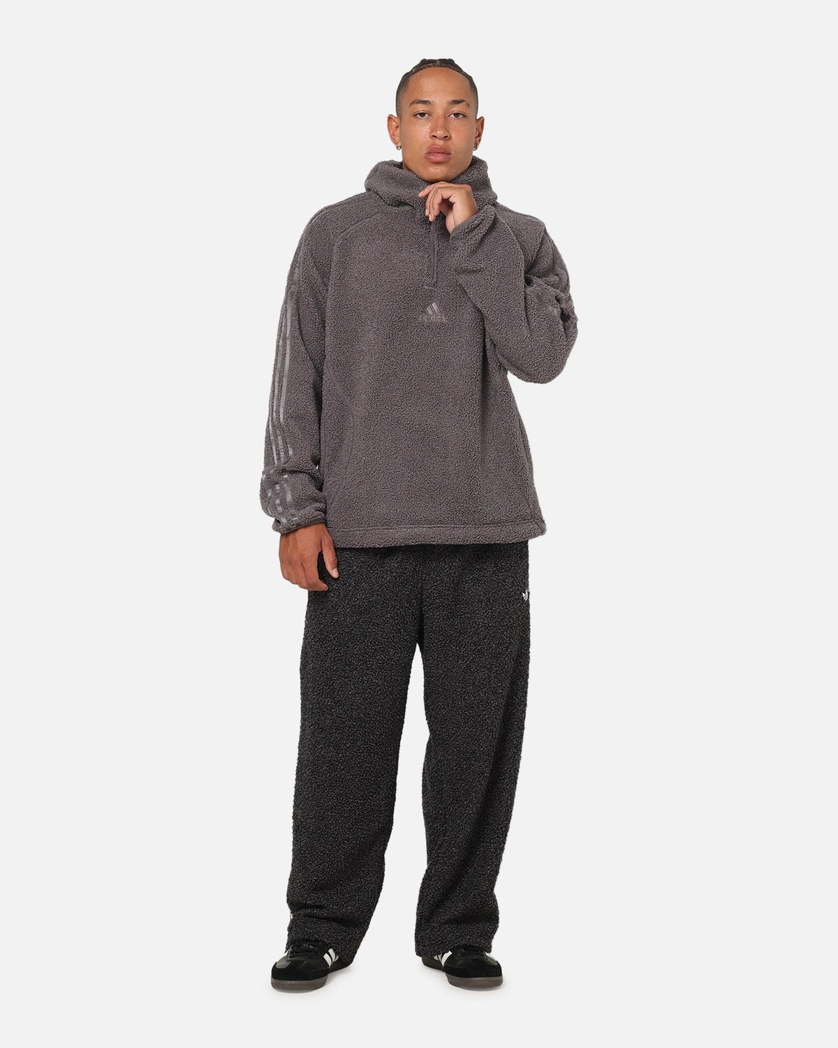 Best-Selling Adidas Fleece Teamgeist 1/4 Zip Hoodie Black