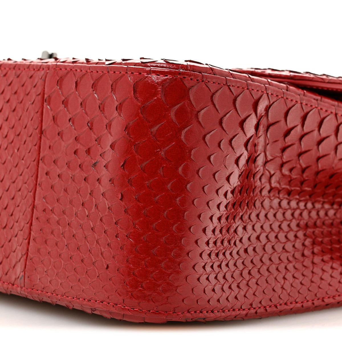 Snakeskin Jumbo Double Flap Red At My store