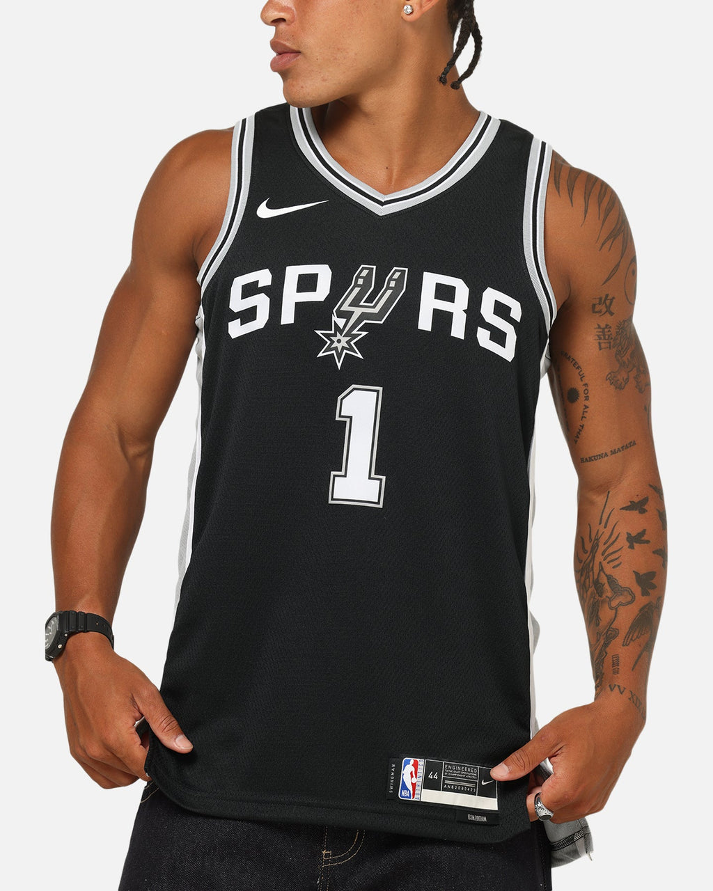 Top Seller Nike Victor Wembanyama San Antonio Spurs #1 Icon Edition 2022/23 Nike Dri-Fit NBA Swingman Jersey Black