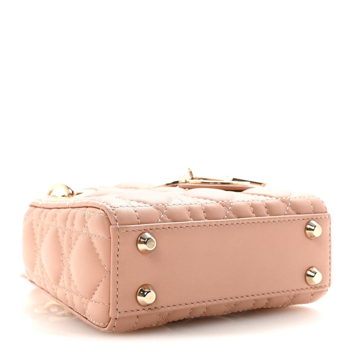 Lambskin Cannage Micro Lady Dior Rose Des Vents AT My store