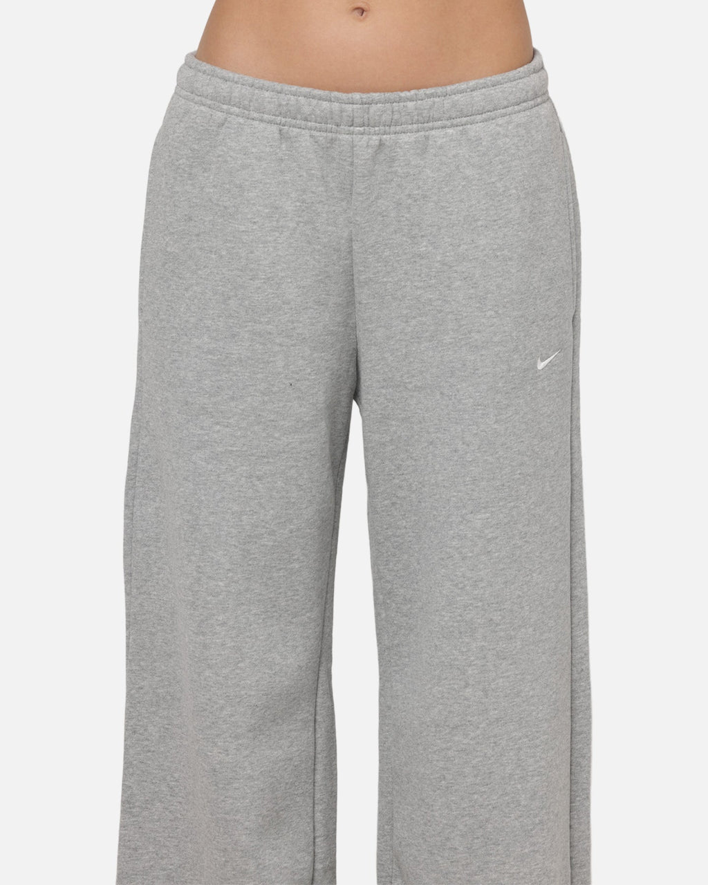 Top Seller Nike Women's Studio Fleece Medium Weight Mid-Rise Wide-Leg Pants Dark Grey Heather