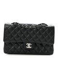 Caviar Quilted Medium Double Flap Black At My store