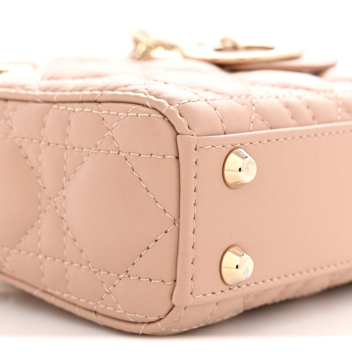 Lambskin Cannage Micro Lady Dior Rose Des Vents AT My store