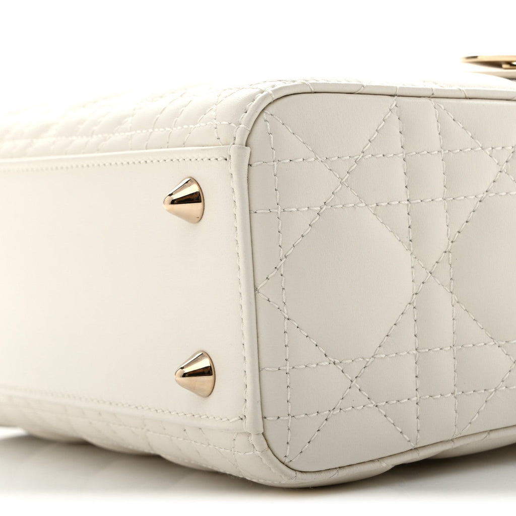 Lambskin Cannage Small My ABCDior Lady Dior White AT My store