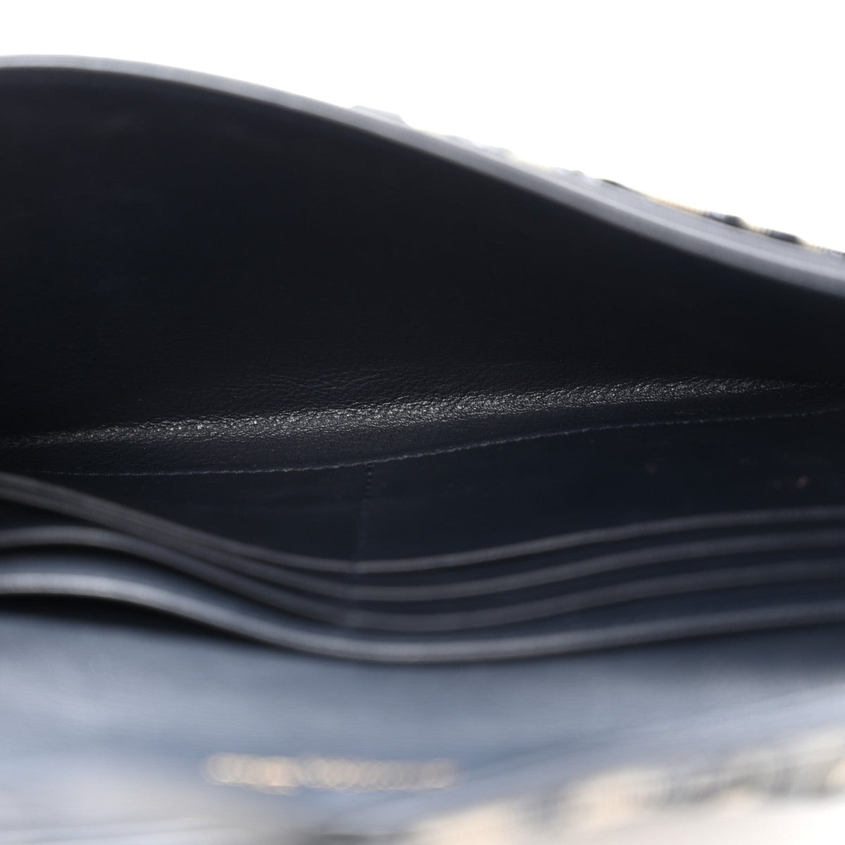 Oblique Saddle Chain Long Wallet Blue AT My store