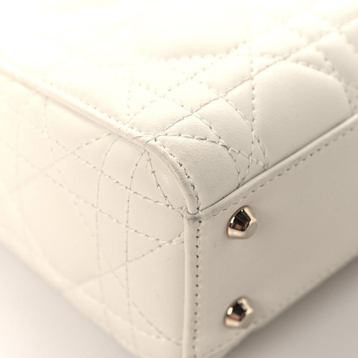 Lambskin Cannage Mini Lady Dior White AT My store