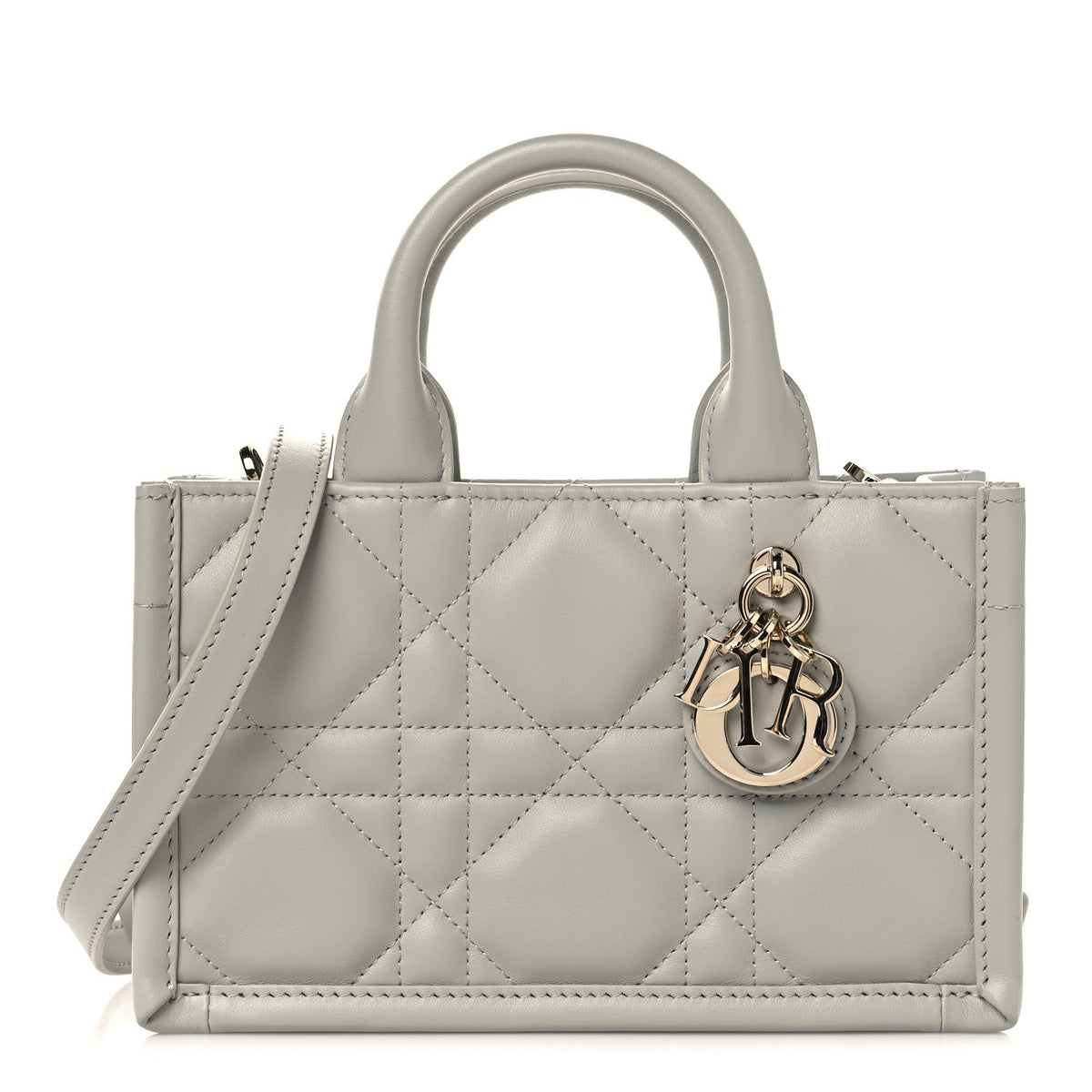 Calfskin Macrocannage Mini Book Tote Grey AT My store