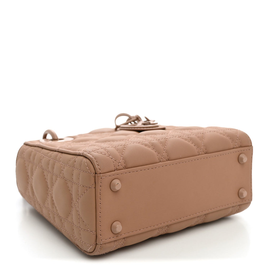 Ultra Matte Calfskin Cannage Mini Lady Dior Light Beige AT My store