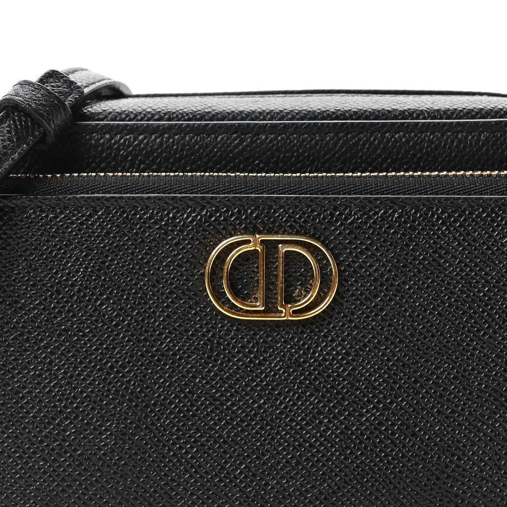 Grained Calfskin Caro Double Pouch Black AT My store