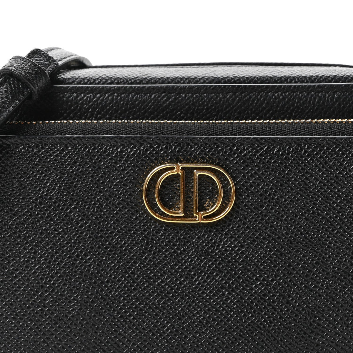 Grained Calfskin Caro Double Pouch Black AT My store