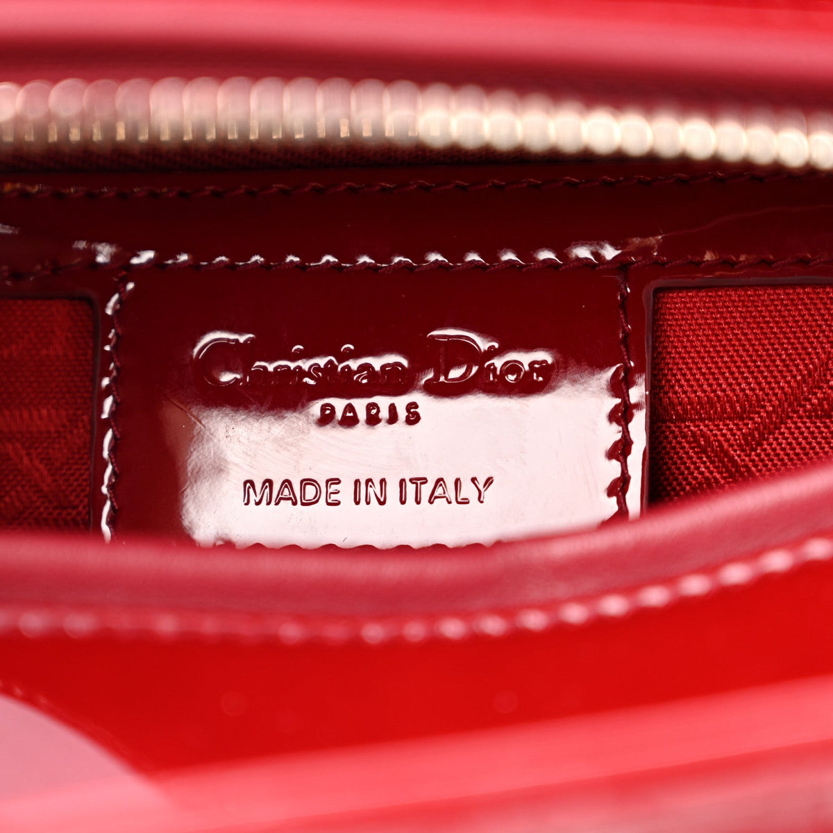 Patent Cannage Medium Lady Dior Red AT My store