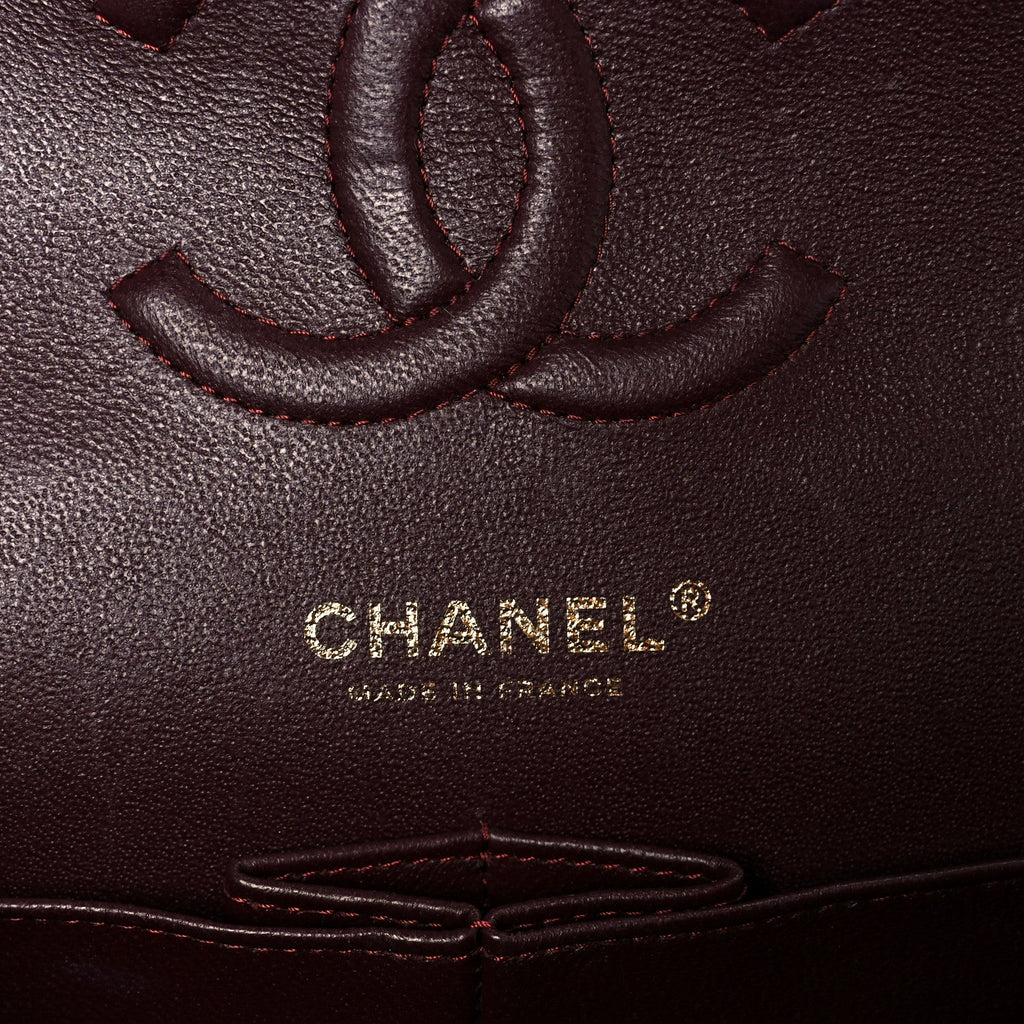 Caviar Chevron Quilted Medium Double Flap Black At My store