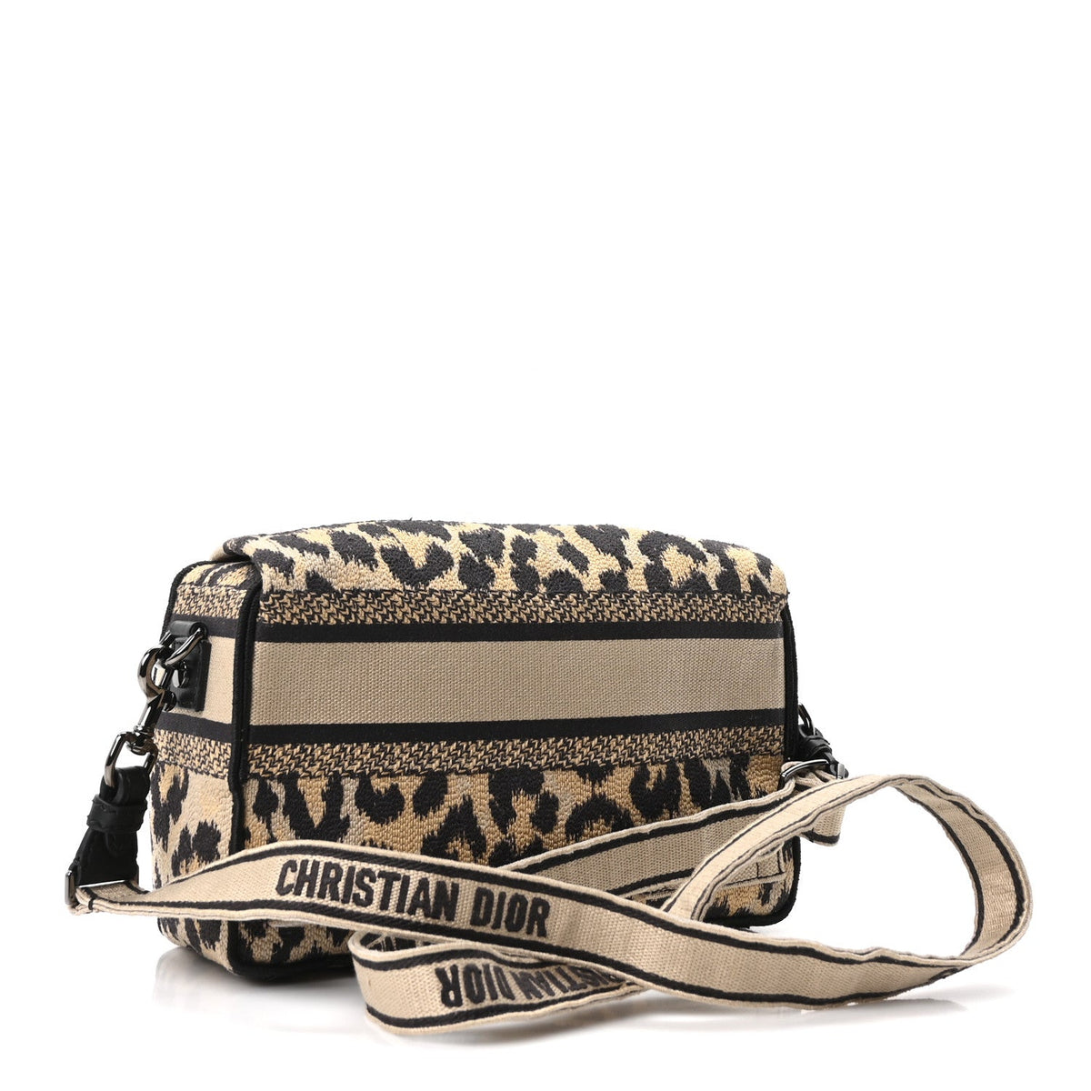 Canvas Mizza Embroidered Small Diorcamp Messenger Beige AT My store