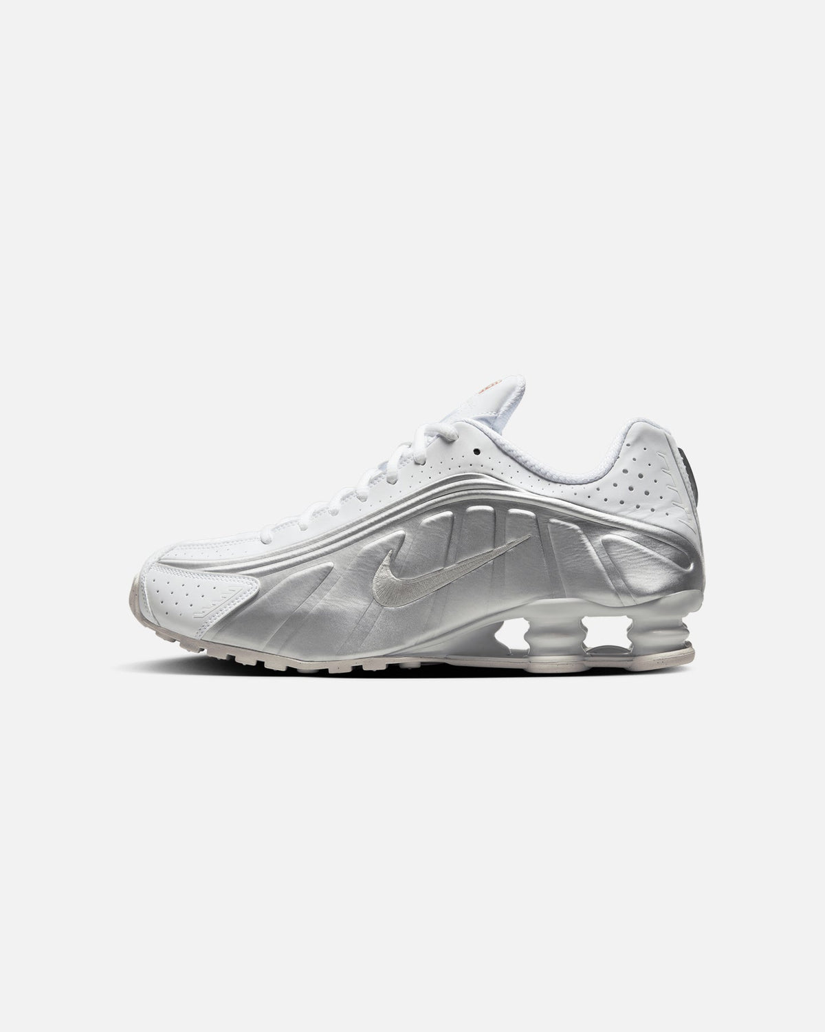 Top Seller Nike Shox R4 White/Metallic Silver