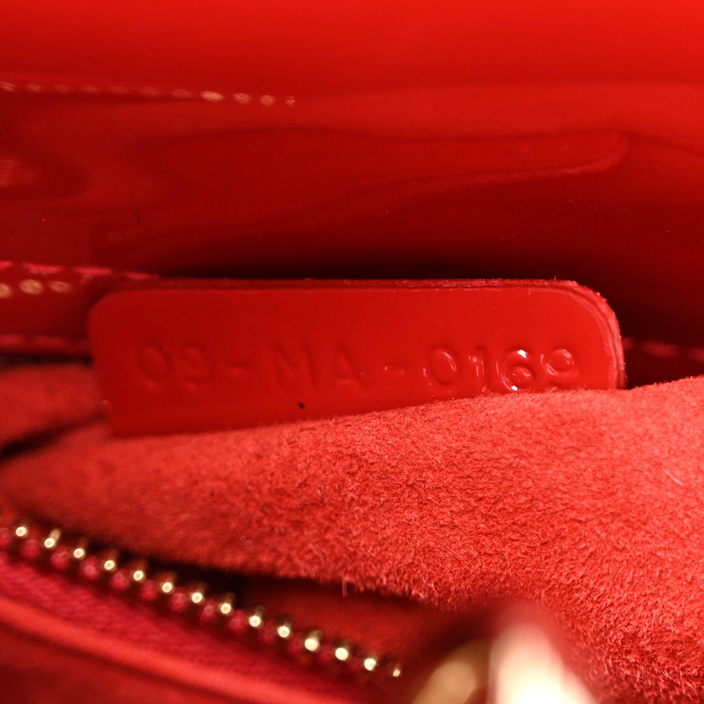 Patent Cannage Small Lady Dior Cherry Red AT My store