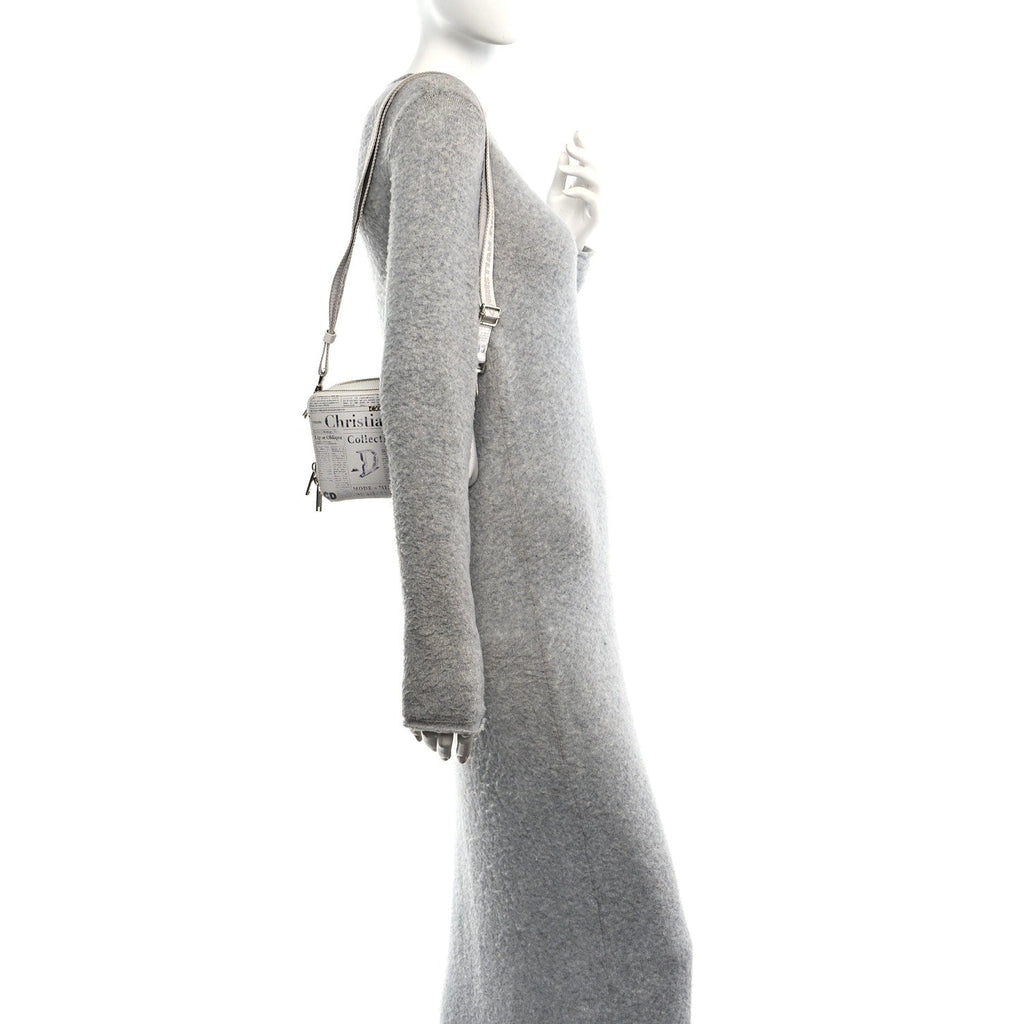 X DANIEL ARSHAM Grained Calfskin Newspaper Messenger White AT My store