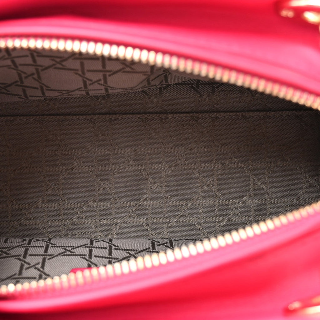 Lambskin Cannage Medium Lady Dior Fuchsia AT My store