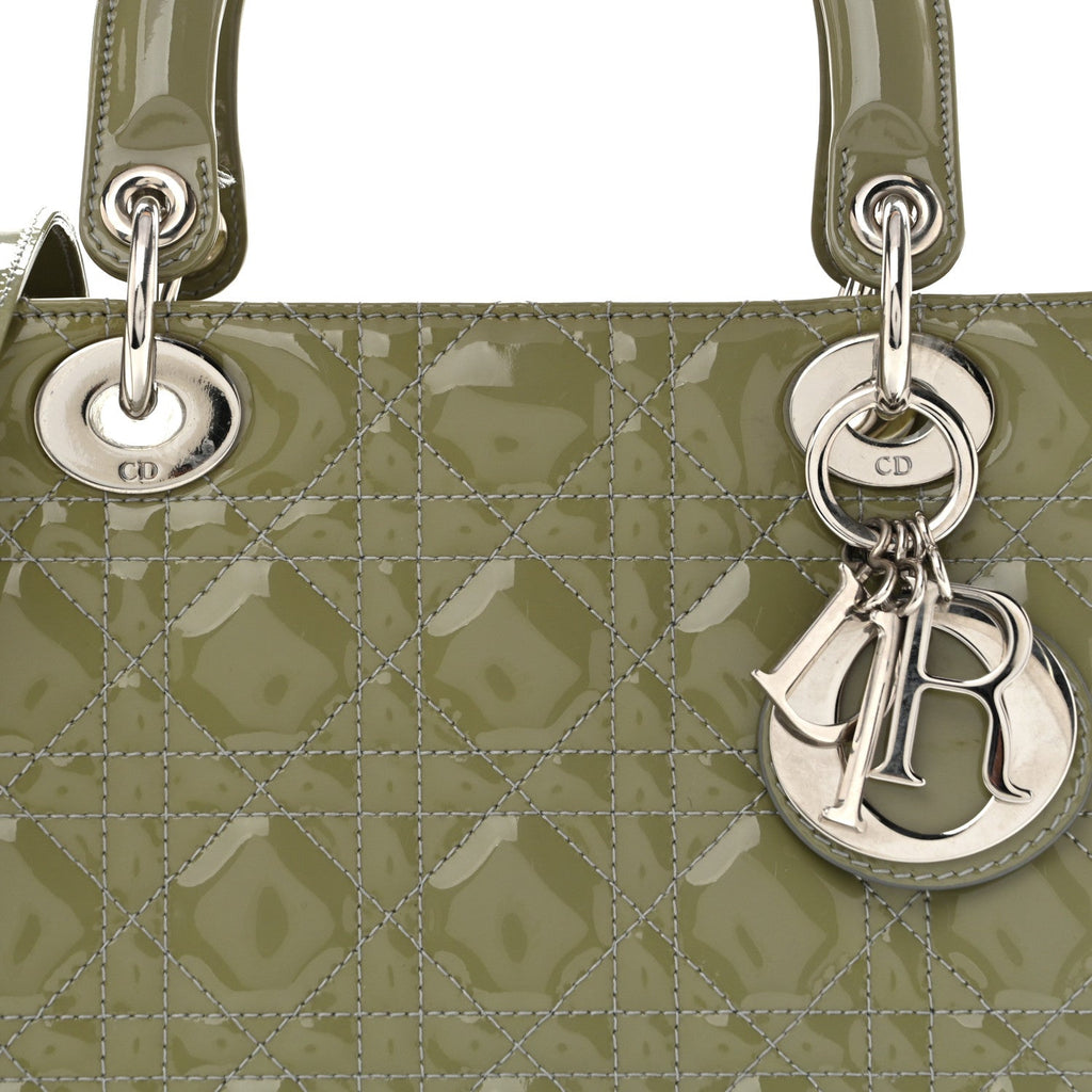 Patent Cannage Medium Lady Dior Grey AT My store